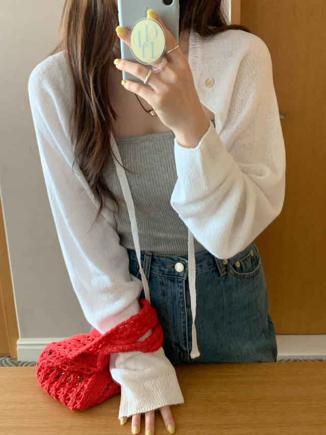 💕URBANE MADE 살안타템🌴💕 뮤트 여름 얇은 볼레로 크롭 리본 볼레로 가디건 (당일 4c) /여름가디건/여름볼레로/휴양지룩/여행룩/데이트룩 상세 이미지 177