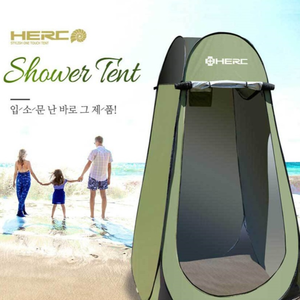 원터치 1인용 샤워텐트 간이 샤워실 탈의실 낚시 캠핑 야외 방수 해변 가림막 텐트 이미지 6