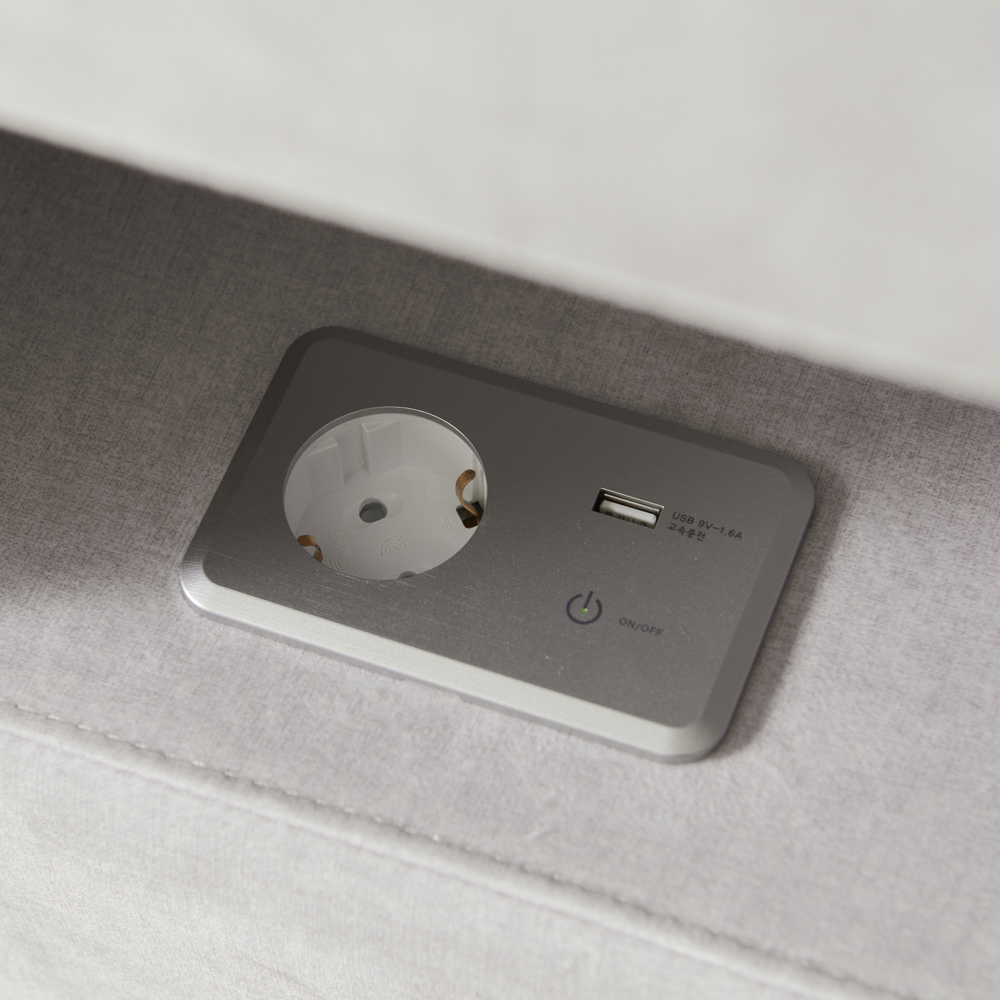 레이나 호텔식 라지킹 패브릭 트윈 호텔 침대 프레임 싱글 20cm