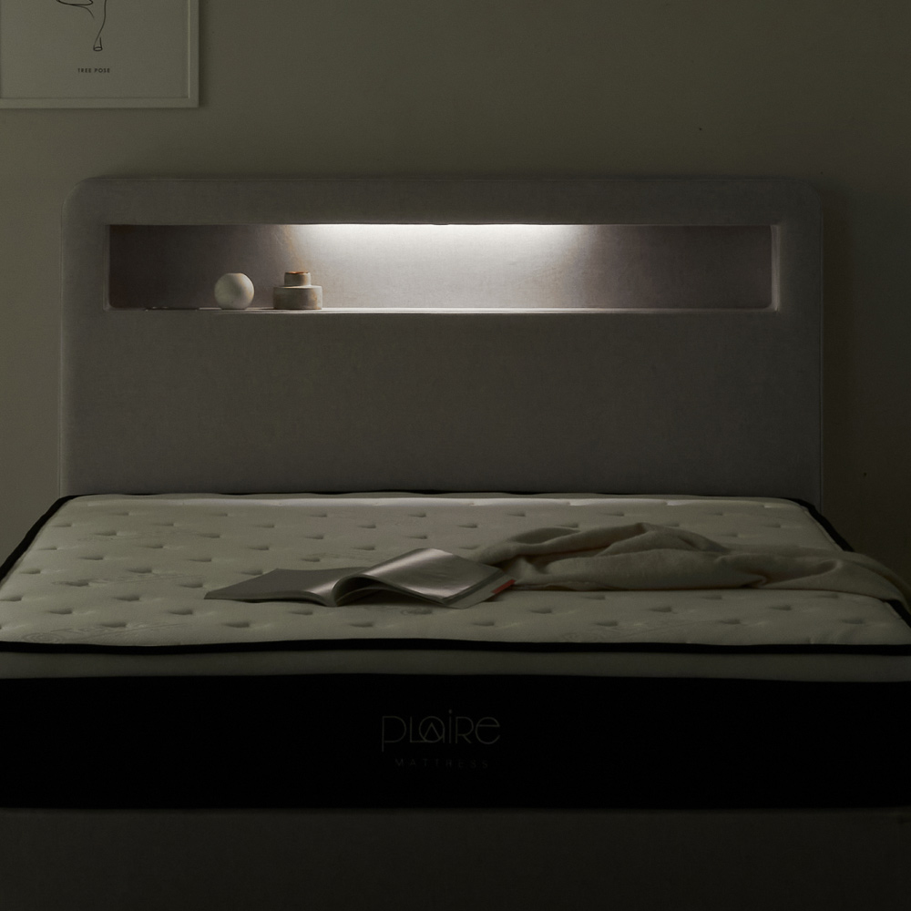 레이나 호텔식 라지킹 패브릭 트윈 호텔 침대 프레임 싱글 20cm