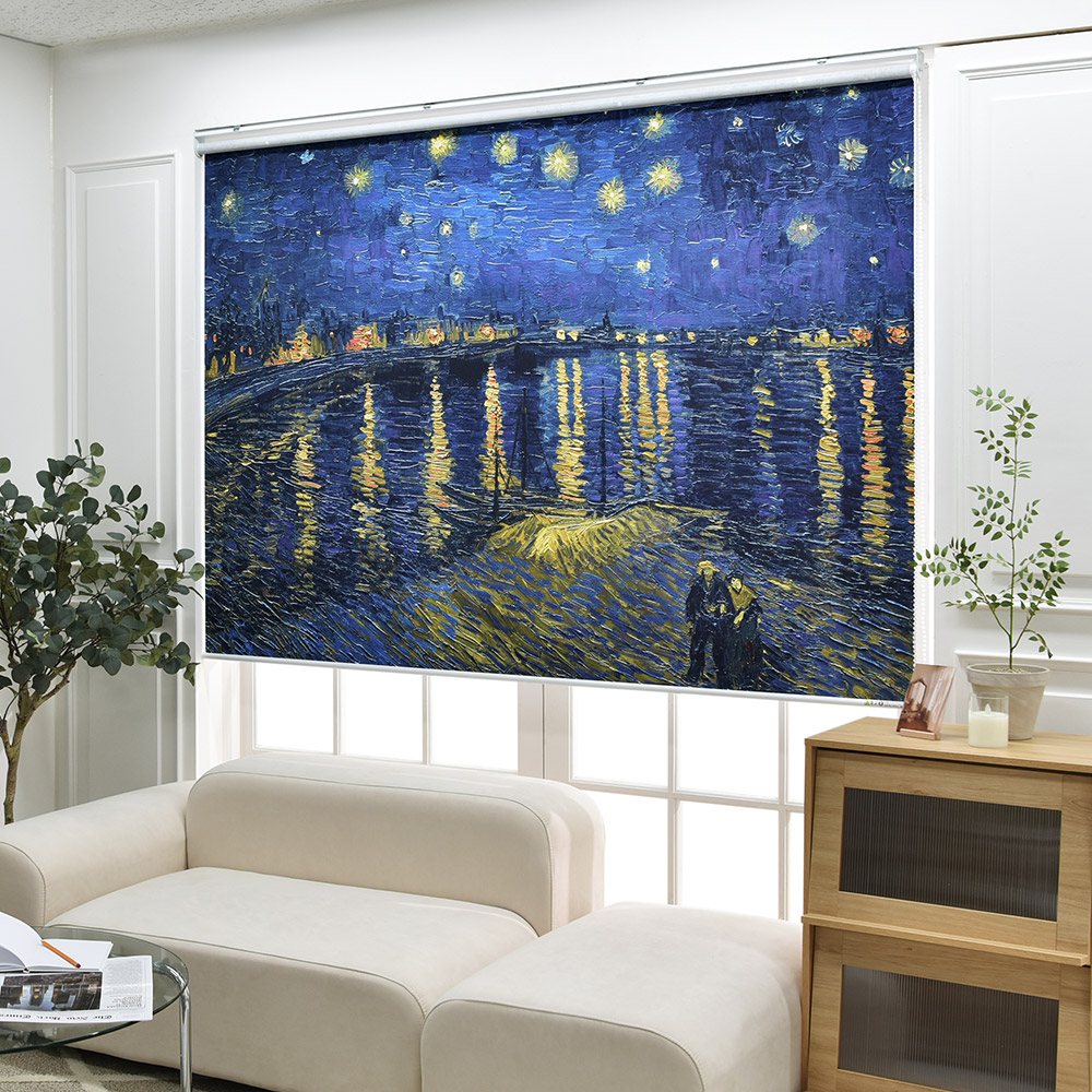 아라크네 아를의 별이 빛나는 밤 (Arles Starry Night) 빈센트 반 고흐 (Vincent Van Gogh) 명화 30x30 - 상세 이미지 2