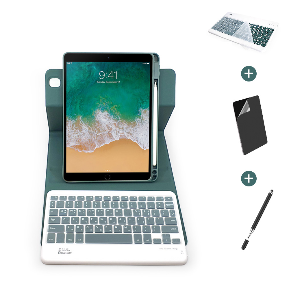 아이패드 에어3 프로10.5인치 공용 콤비 회전 블루투스 키보드 케이스