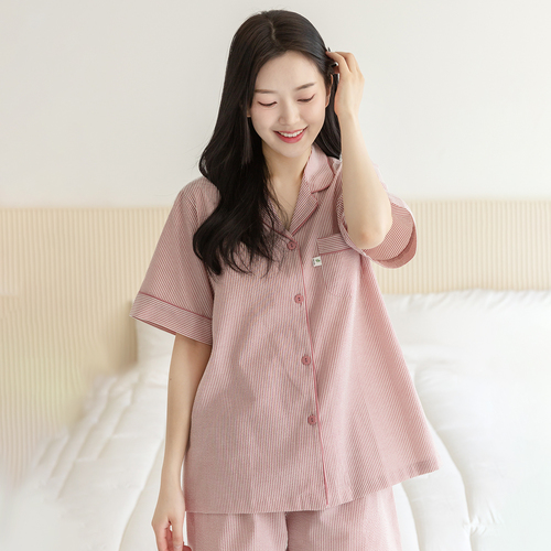 커플잠옷 여성 잠옷 남자 파자마 반팔 신혼부부 연인 803_703 퍼스트 - 상세 이미지 5