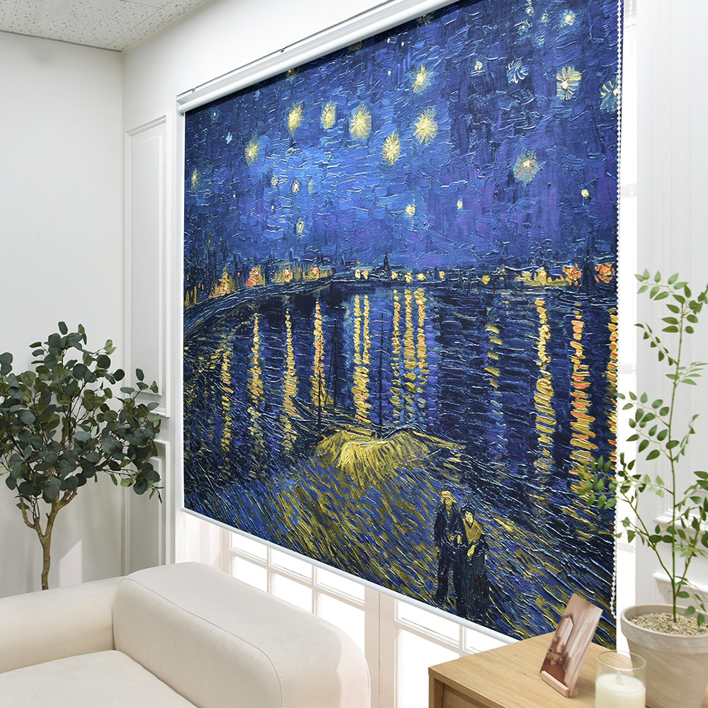 아라크네 아를의 별이 빛나는 밤 (Arles Starry Night) 빈센트 반 고흐 (Vincent Van Gogh) 명화 30x30 이미지 8