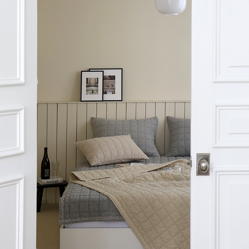 모제무드 오가닉 순면 무형광 피그먼트 밴딩 매트리스 침대패드 고정밴드 트윌 XS