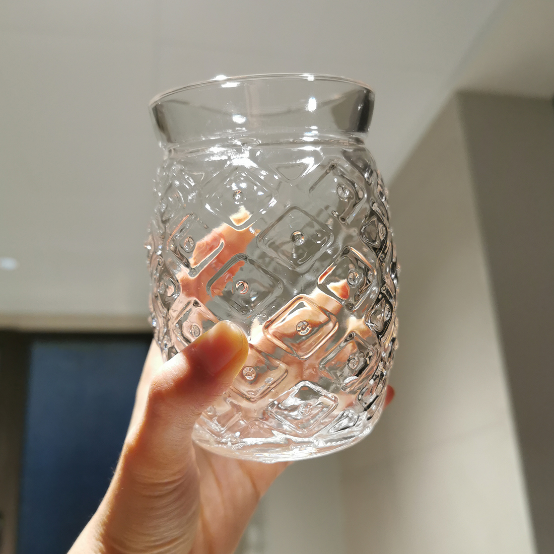 홈카페 파인애플컵 아인슈페너 플랫화이트 아이스아메리카노 냉커피 에이드 유리잔 455ml 이미지 8