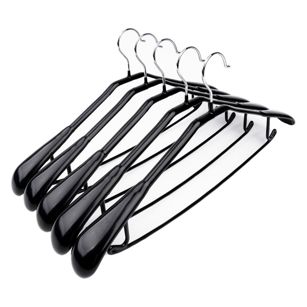 에이비박스 정장 코트 옷걸이 멀티 M 블랙, 50개