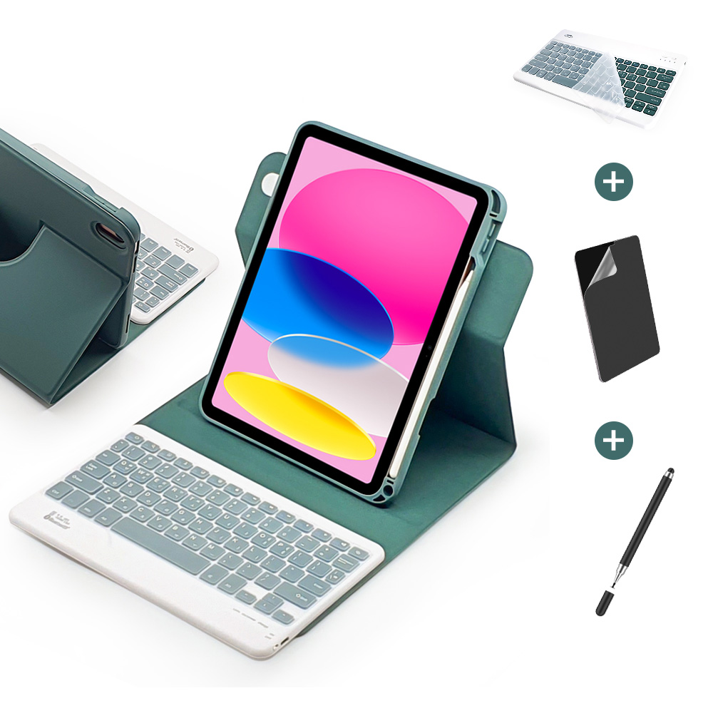 아이패드 11세대 10세대 10.9인치 콤비 회전 블루투스 키보드 애플 펜슬 수납 케이스
