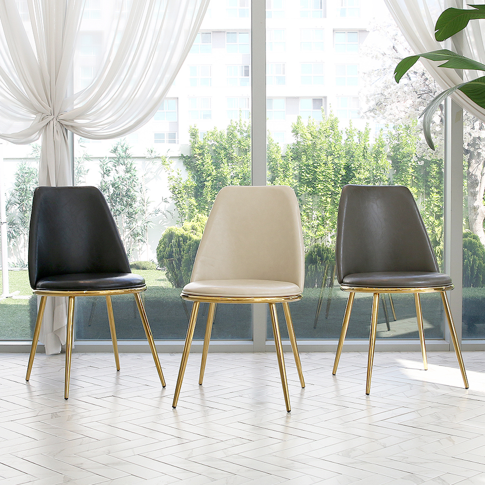 돌체 인테리어 디자인 카페 골드체어 식탁의자