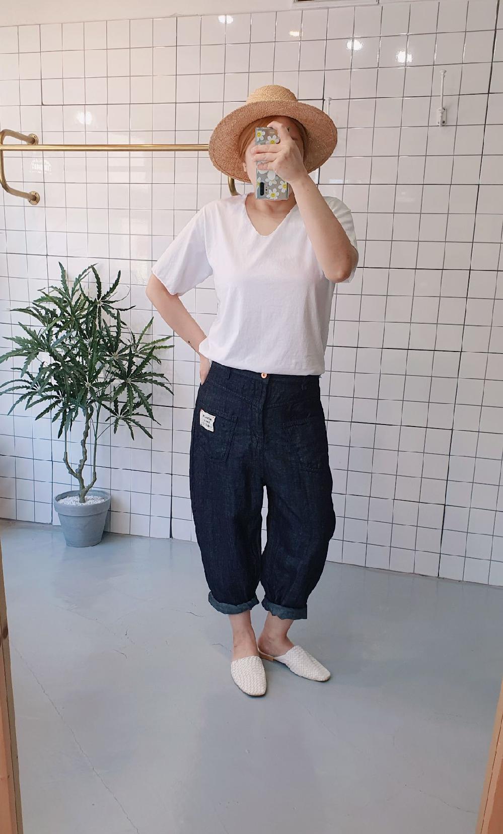 질좋은 빈티지 브이넥 기본 티셔츠 - 상세 이미지 3