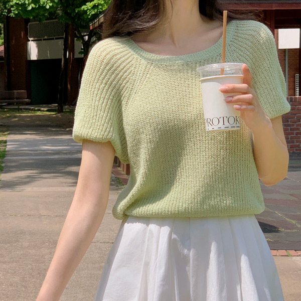 캐롯 부클 유넥 니트 여름 썸머 nt4131