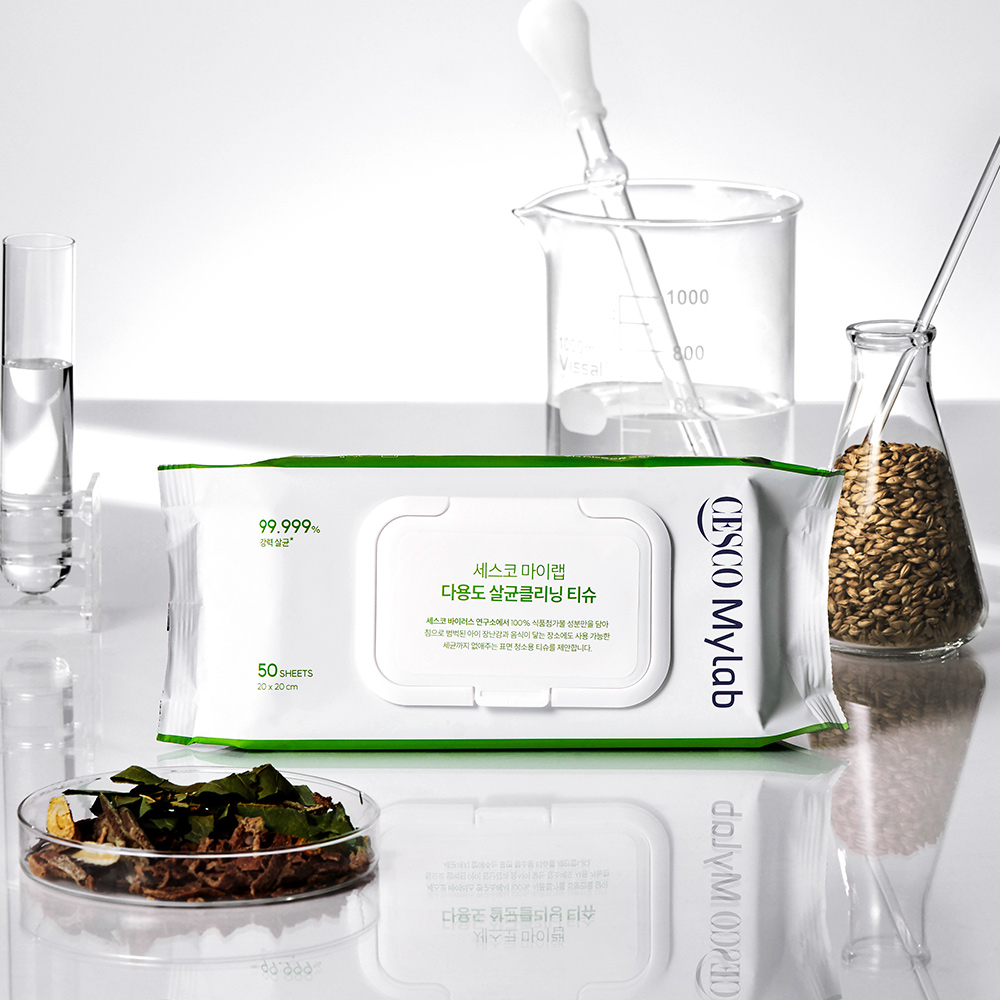 세스코 마이랩 다용도 살균 클리닝 티슈 50매, 6팩