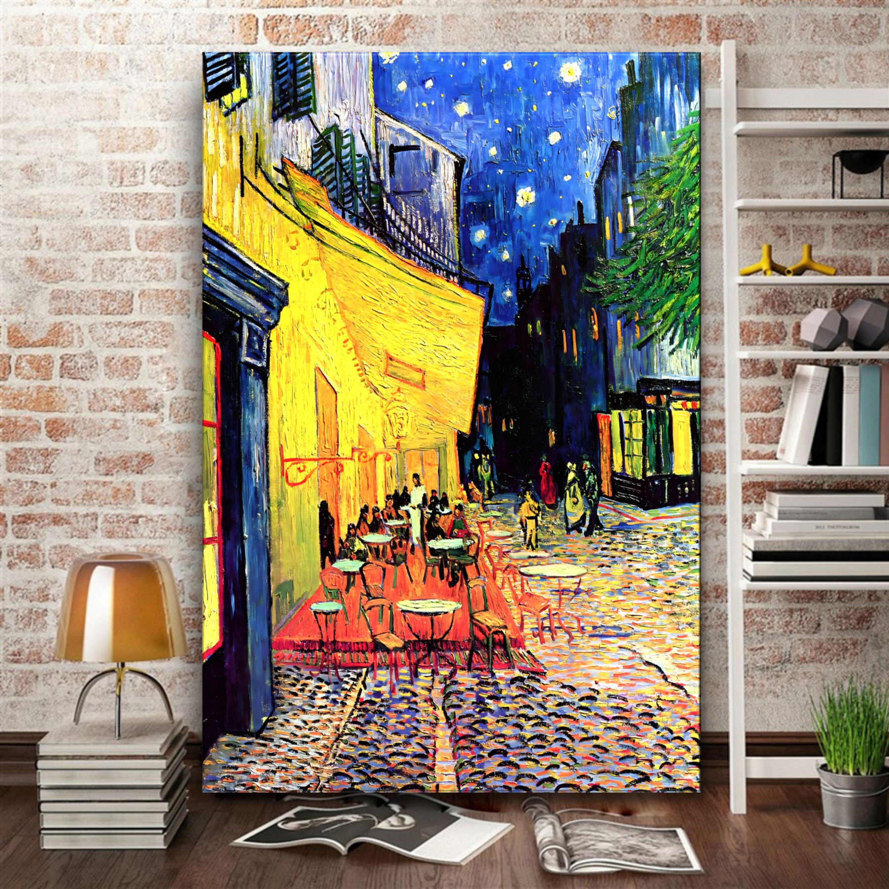 반고흐 밤의카페테라스 70x100cm 액자 명화그림 대형 거실 사무실 벽 인테리어 캔버스