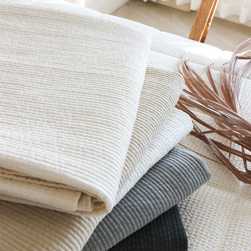 모제무드 라인누빔 오가닉 순면 피그먼트 침대패드 이스턴킹 Q