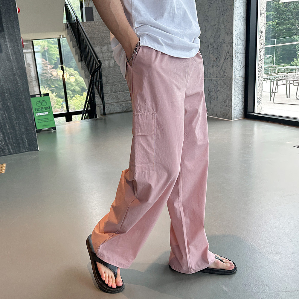 남자 냉장고 바지 세미와이드 카고팬츠 - 상품 이미지