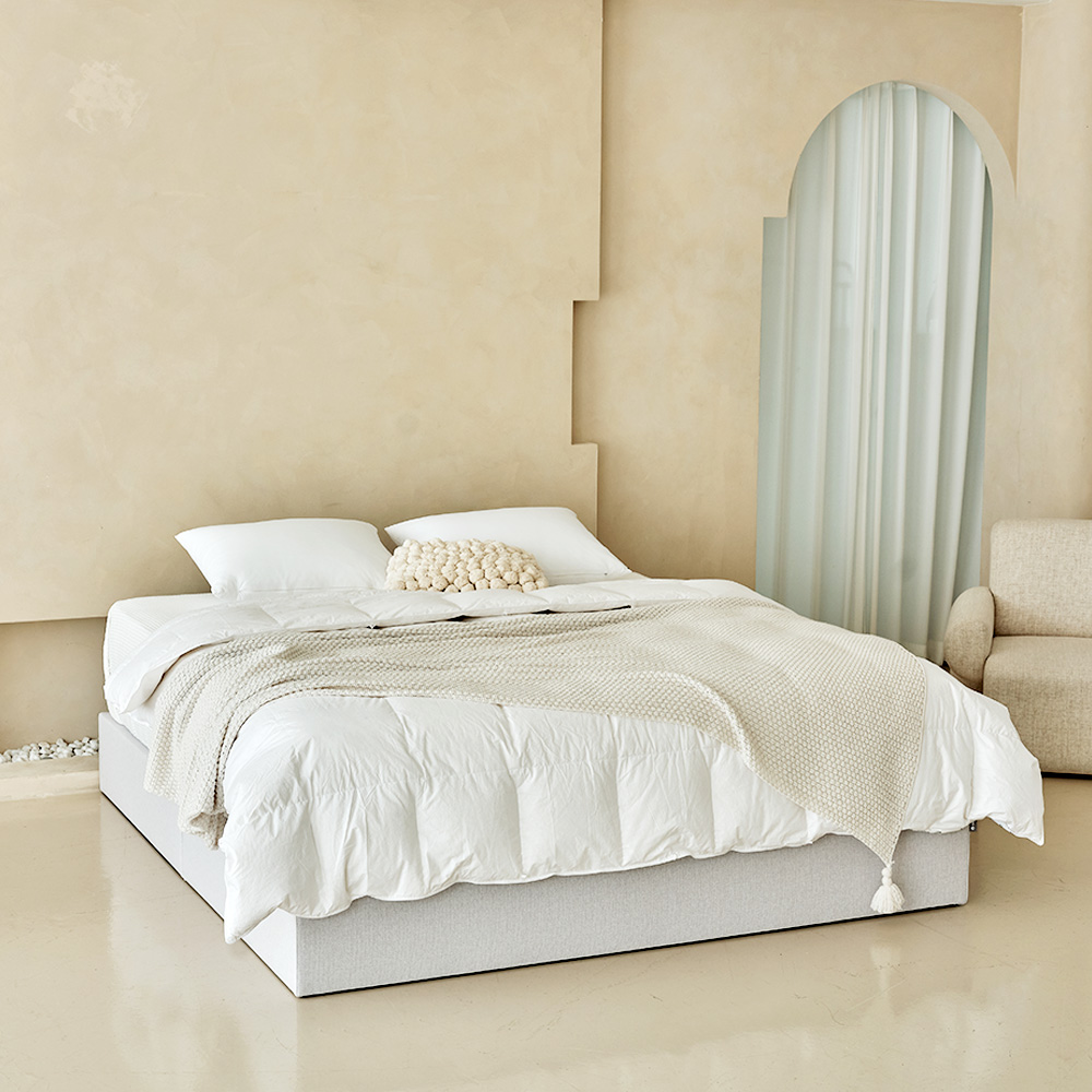 슬립퍼 평상형 침대프레임 파운데이션 저상형 무헤드 헤드없는 침대 깔판 S/SS 10cm