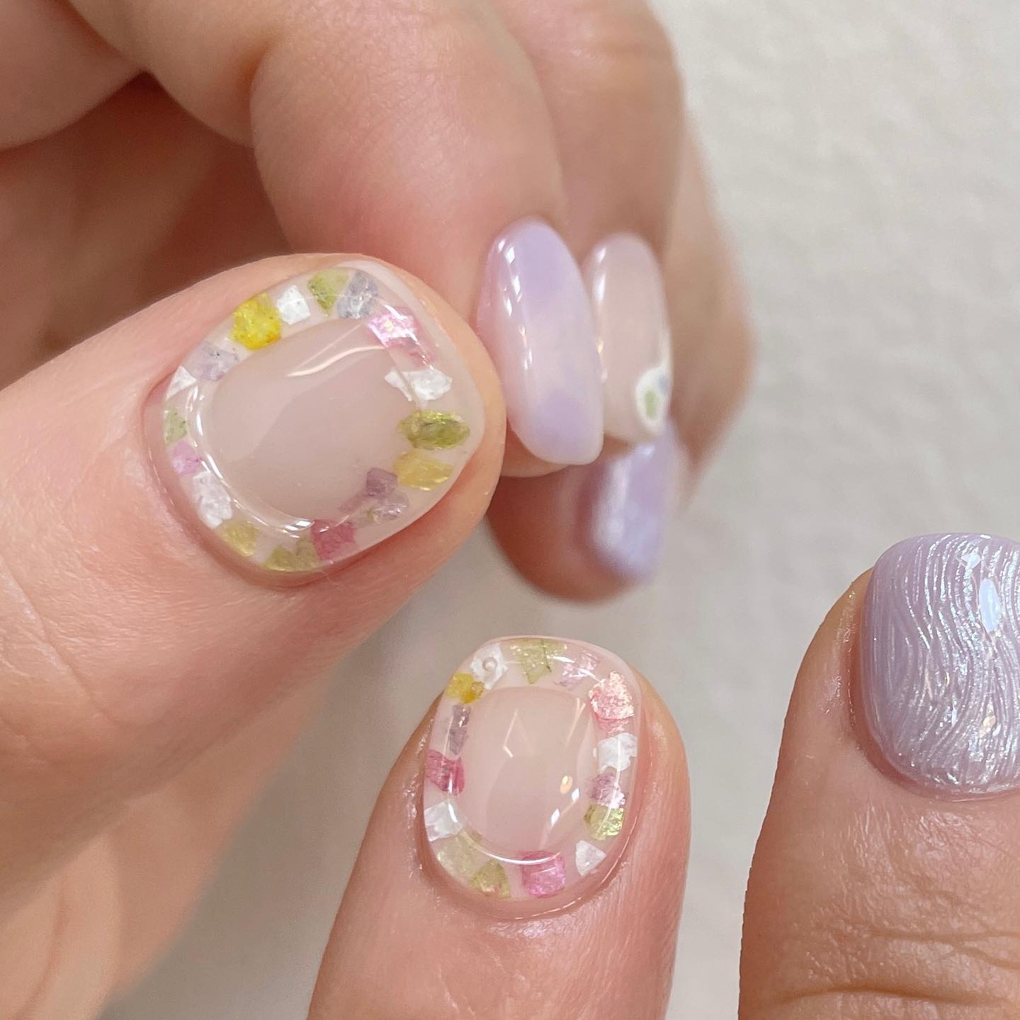 Cherry blossom nail art sample