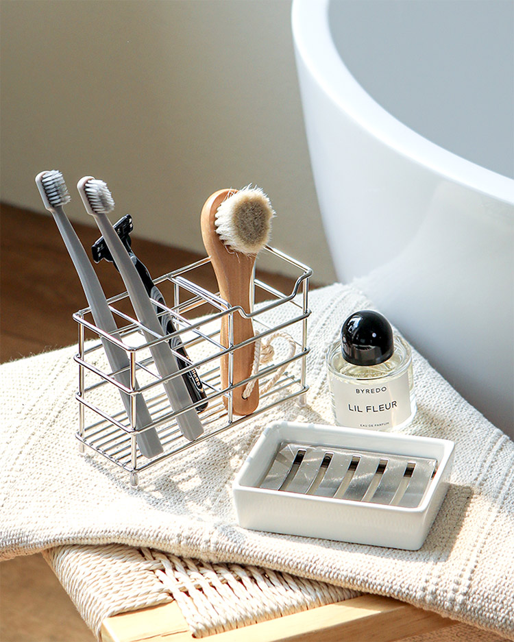 스텐 칫솔꽂이 무타공 클린스텐 칫솔꽂이 면도기 치약 칫솔거치대