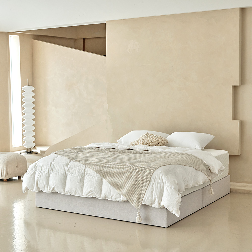 슬립퍼 평상형 침대프레임 파운데이션 저상형 무헤드 헤드없는 침대 깔판 S/SS 10cm