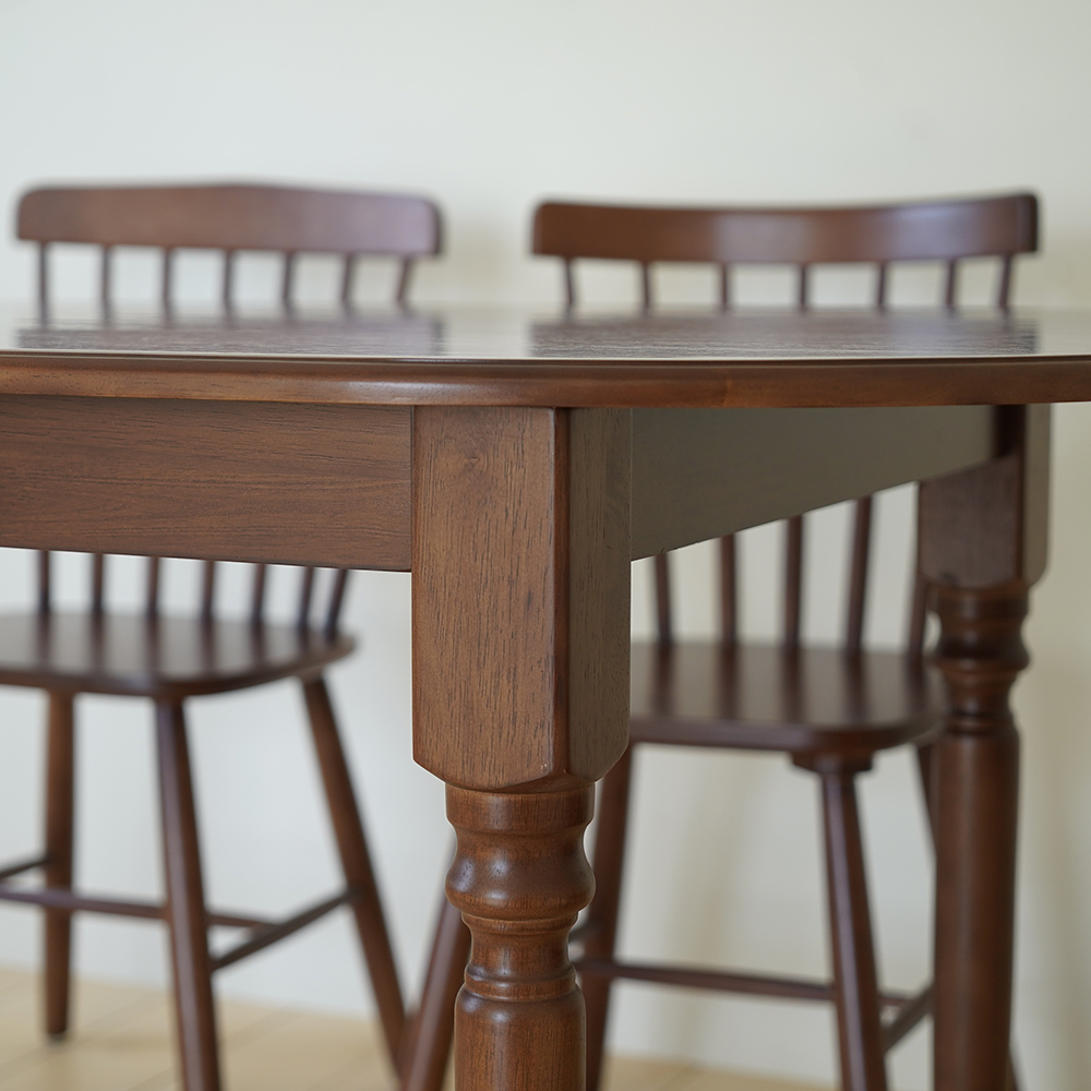 자야캠핑 코콜라 월넛 원목 타원형 4인 6인 식탁 테이블 1800