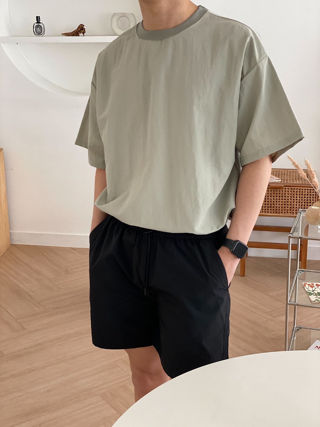 남자바스락반바지 형광반바지 나일론반바지 이미지 2