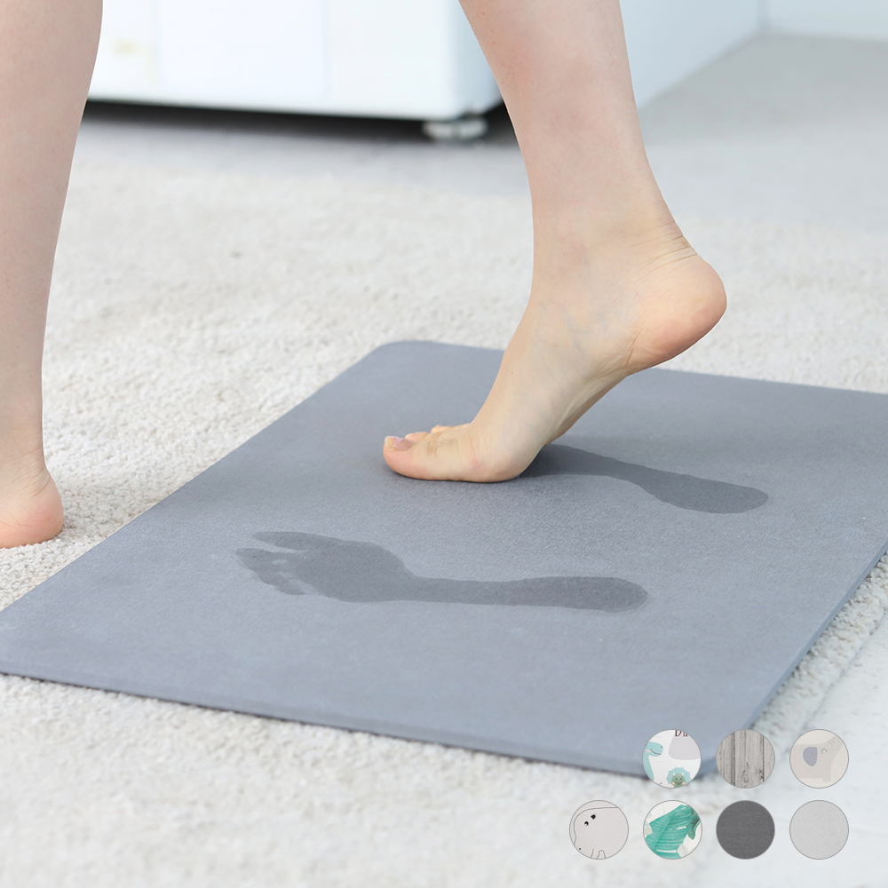 홈트너 단단한 규조토 욕실 주방 화장실 싱크대 미끄럼방지 중형 M 디자인 발매트