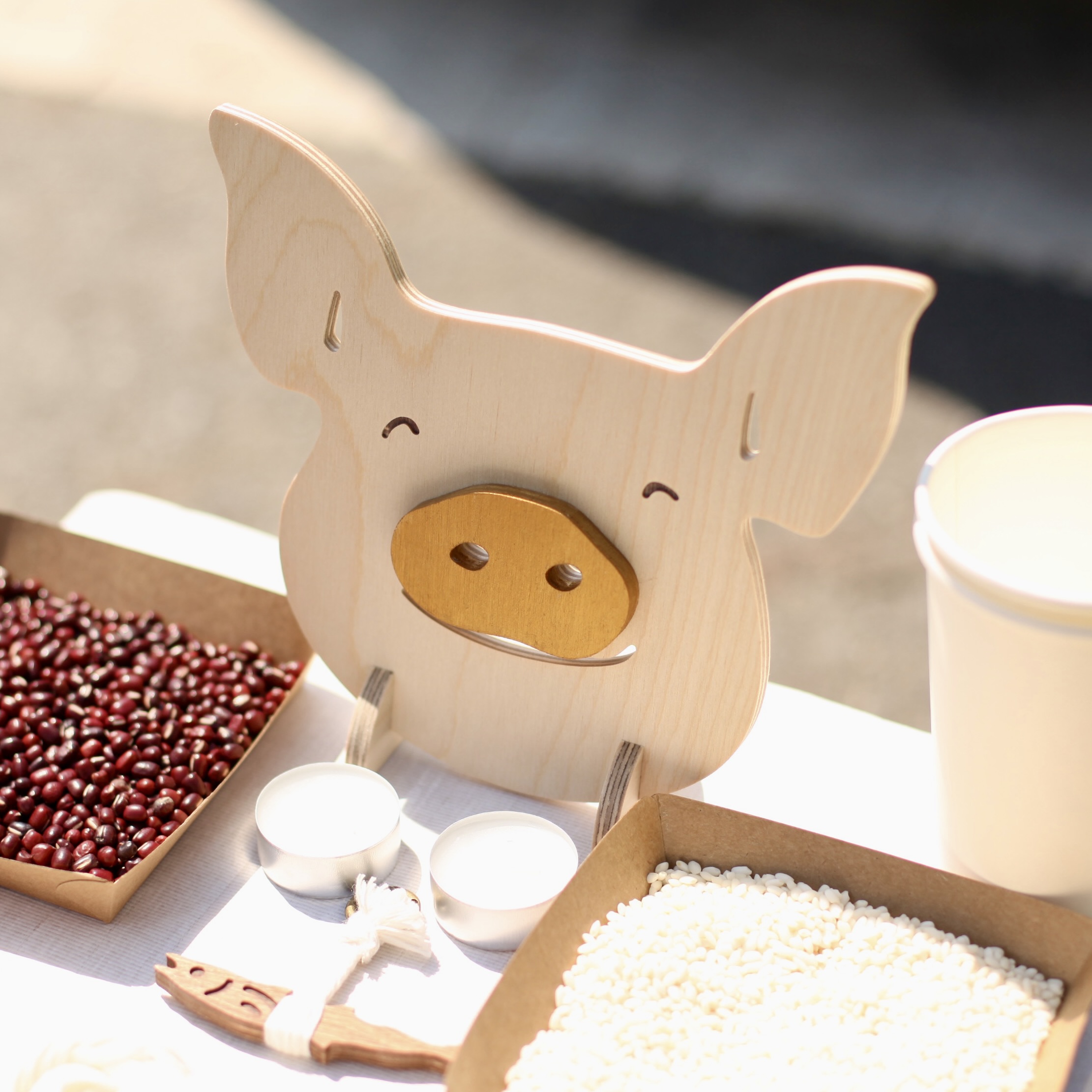 새차고사 돼지머리 고사 황금코 웃는 모형 제품 이미지