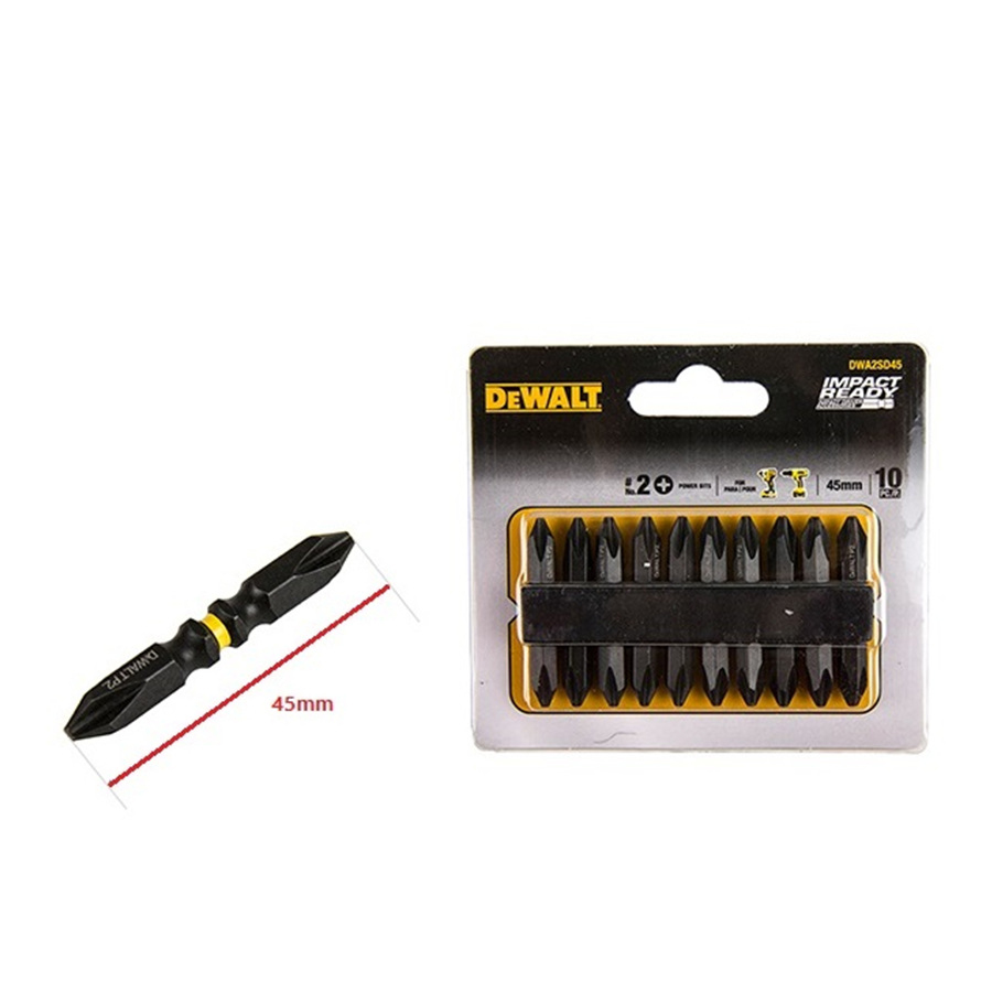 디월트 자석 양날 비트세트 DWA2SD45 토션비트 45mm 10pcs - 상세 이미지 2
