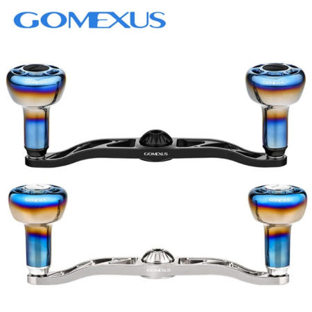 고멕서스 120mm 갤럭시 30 티타늄 더블 핸들 시마노 다이와 바낙스 도요 아부 베이트릴 튜닝 핸들 실버