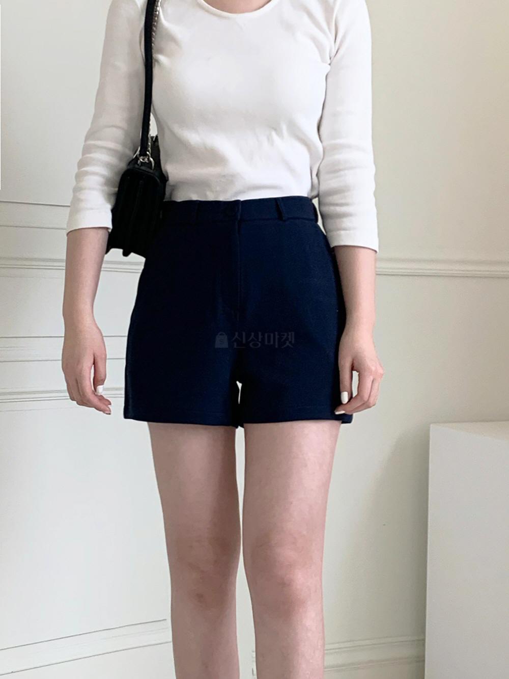 여름 3부 슬랙스 반바지 숏팬츠 여성 하이웨스트 빅사이즈 팬츠 이미지 4