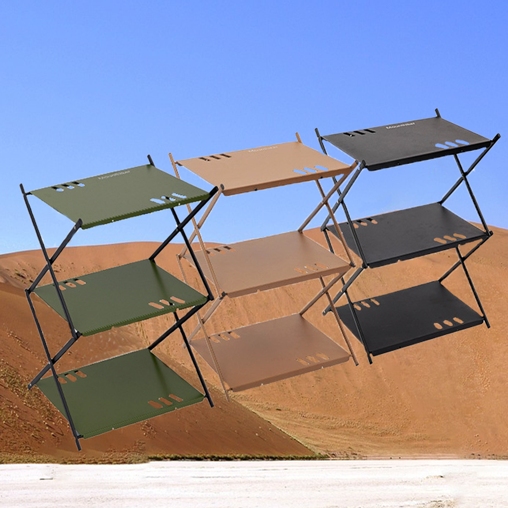 마운틴하이커 3단 선반 캠핑 테이블 쉘프 접이식 택티컬 수납