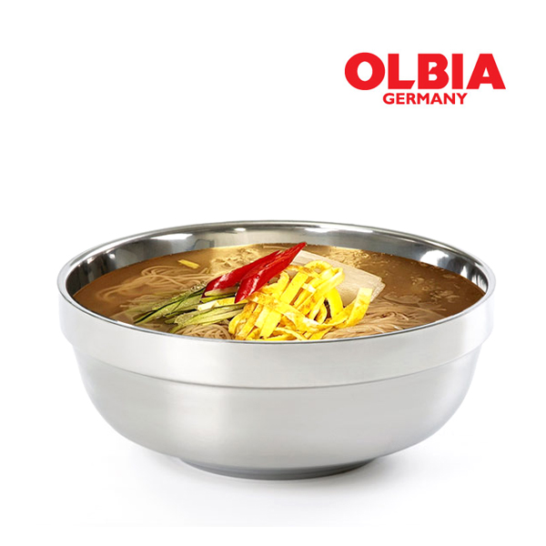 올비아 스텐304 냉면기 냉면그릇 18cm 칼국수 비빔밥 그릇 - 상품 이미지
