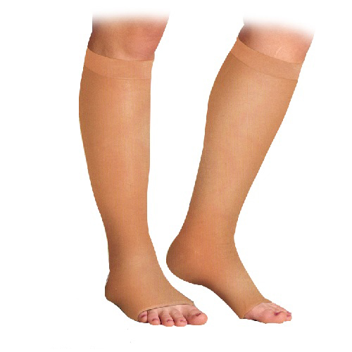 자스퍼 종아리 압박스타킹 의료용 압박밴드 무릎형 간호사 붓기 혈액순환 하지정맥류 살색 트임 STO-1