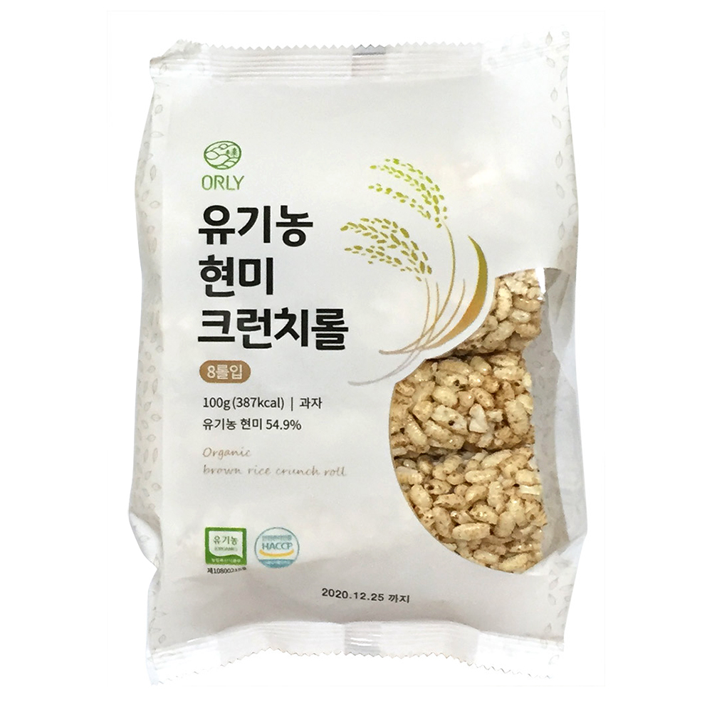 올리 유기농 현미 크런치롤 100g 16봉 쌀 과자 - 상세 이미지 4