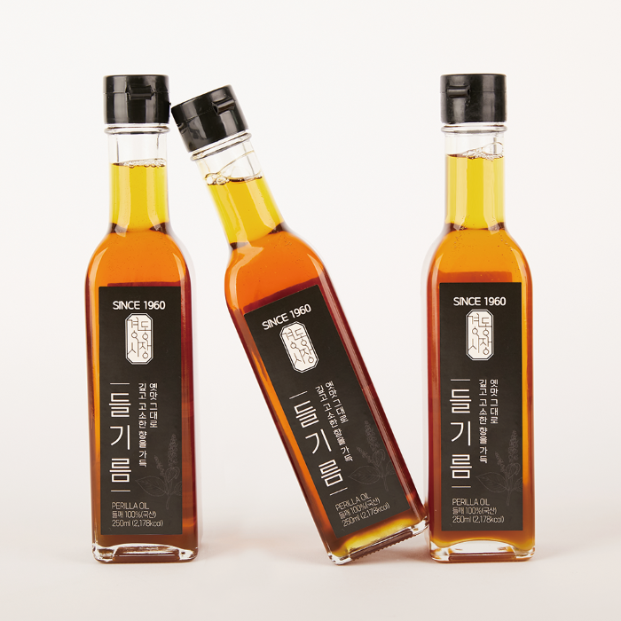 국산 들기름 250ml 경동시장