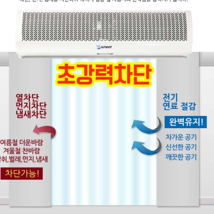 업소용 에어커튼 100cm 출입문 식당용 매장용 자동문에어커튼 - 상세 이미지 3