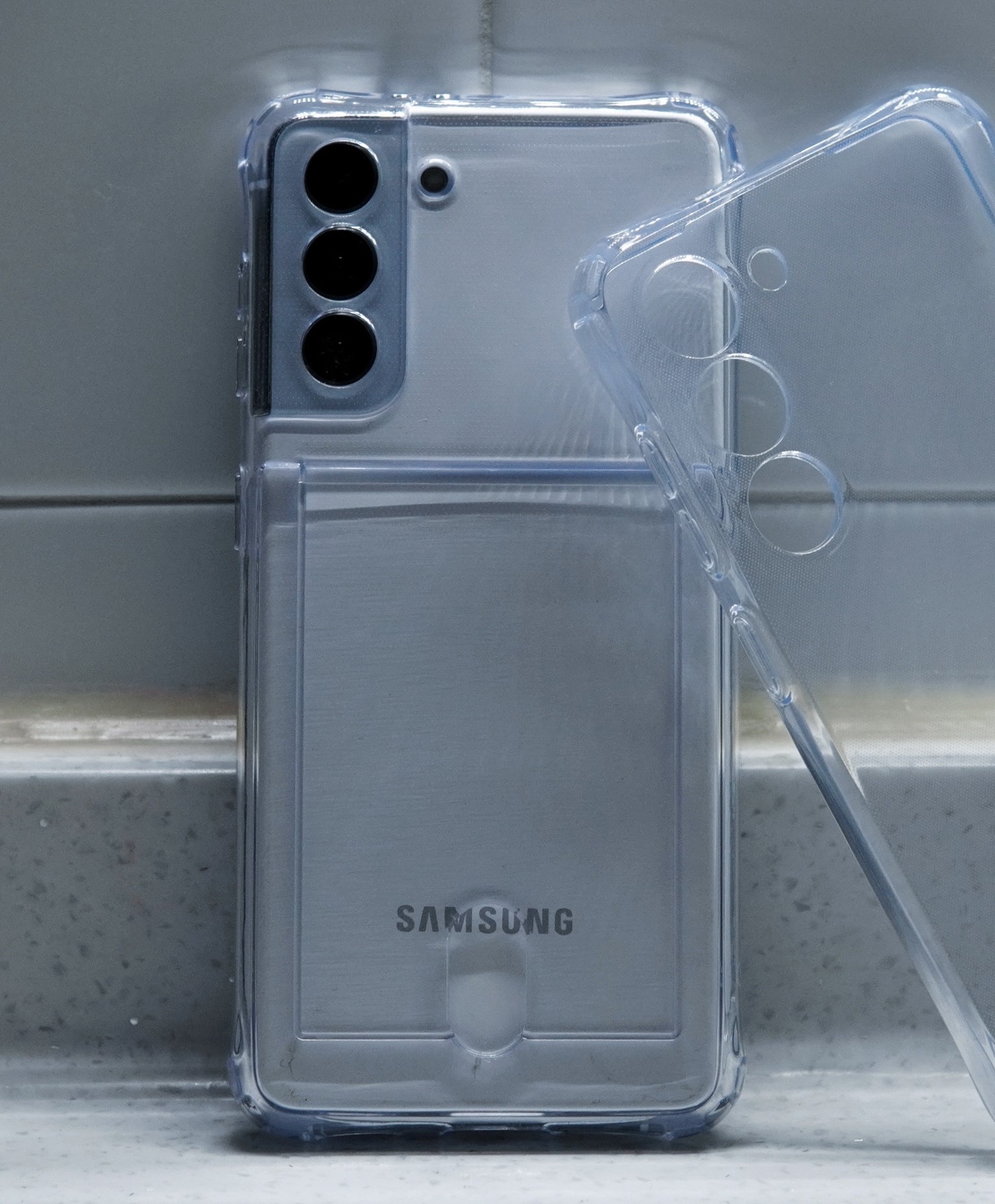 갤럭시 s23 플러스 투명 카드 케이스 변색방지 카메라보호 - 상품 이미지