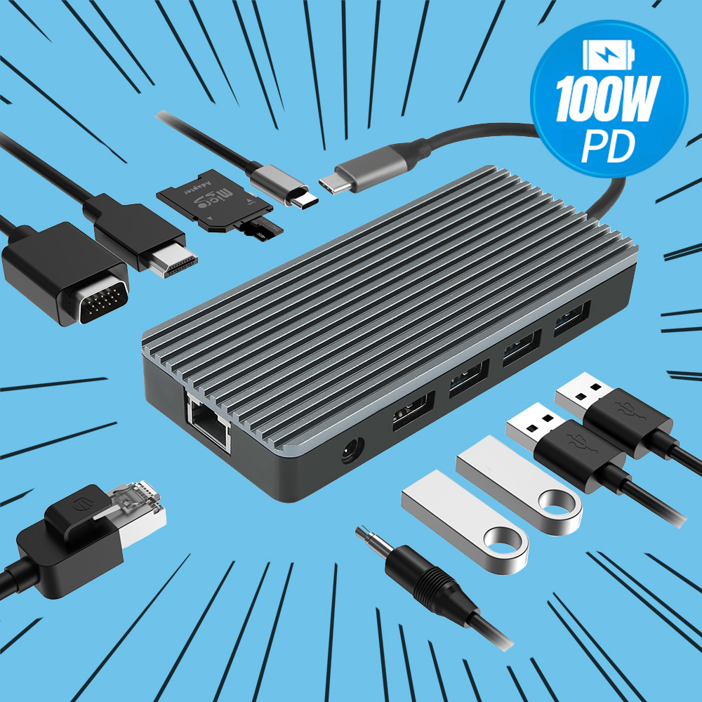 [11포트] C타입 멀티 허브 포트 맥북 USB HDMI 노트북