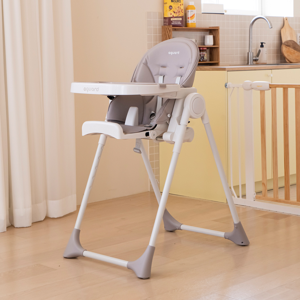 아가드 아이슬라이드 유아 하이체어 베이지 국민 아기 식탁의자 이유식