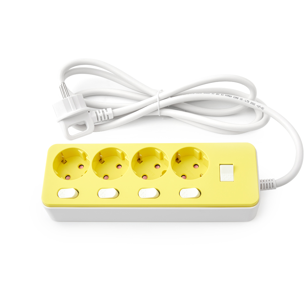 아이정 더좋은 디자인 국산 16A 멀티탭 멀티콘센트 개별 4구 1M