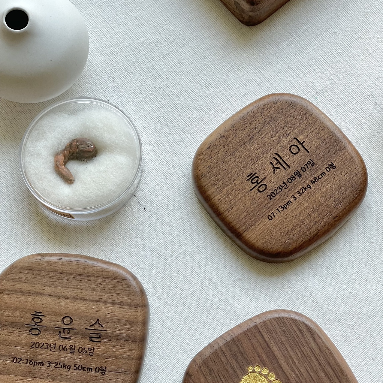 아가모아 탯줄 보관함 제대 보관 목화솜