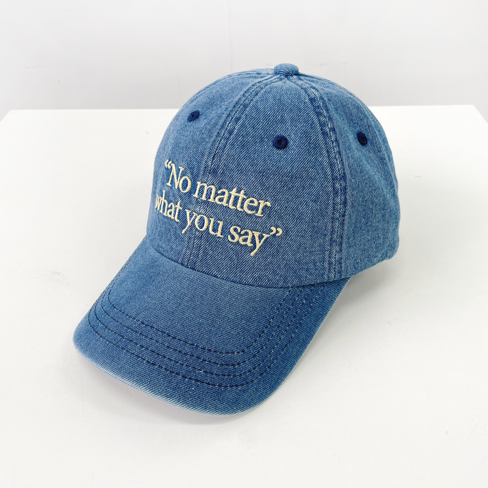 no matter 워시드 데님 남자 여자 볼캡 모자 - 상세 이미지 5