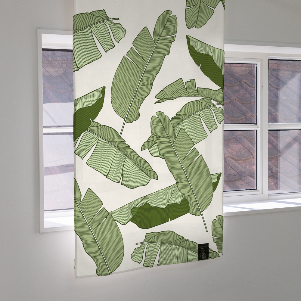 원세븐나인 가림막 커튼 바나나 리프 S 가리개 현관 중문 도어 베란다 주방 창문 바란스 패브릭