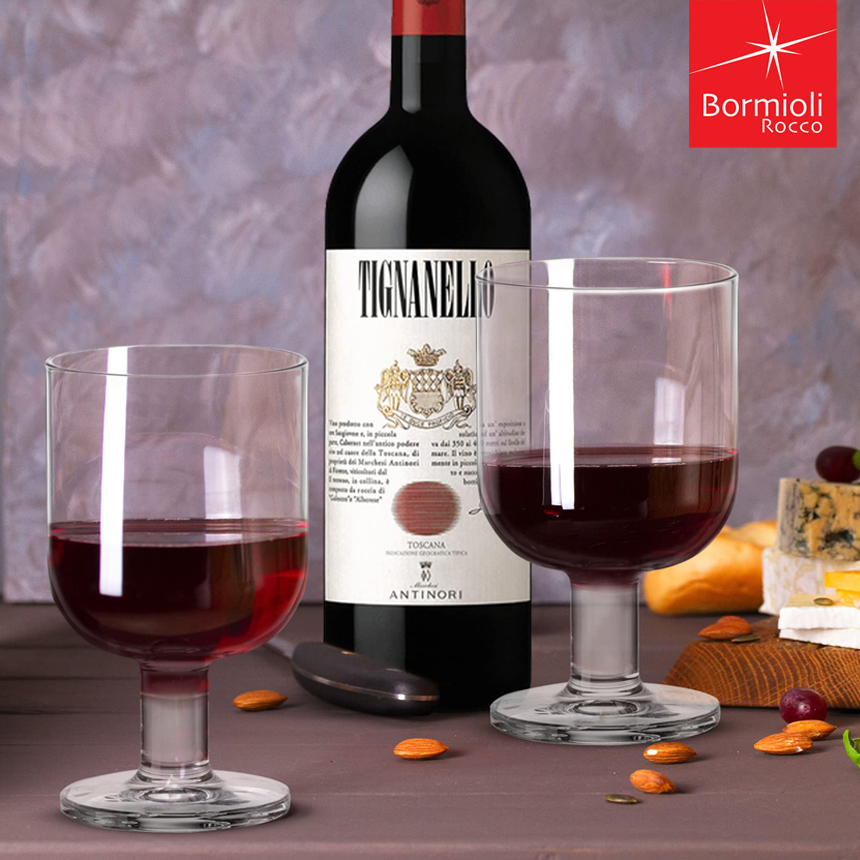 보르미올리 호스테리아 와인 맥주 유리 고블렛잔 4P세트 (용량 택1)