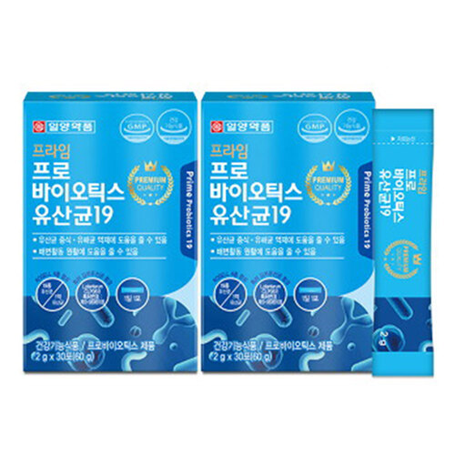 프라임 프로바이오틱스 유산균19  2g x 30포 x 2개 제품 이미지