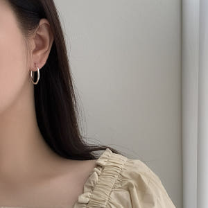 셀프러브 플레인 실버 링 귀걸이 - 925 실버 은 원터치 민자 슬림 2... 솔직 후기 | 실사용자 리뷰 분석 - 상품 이미지 2