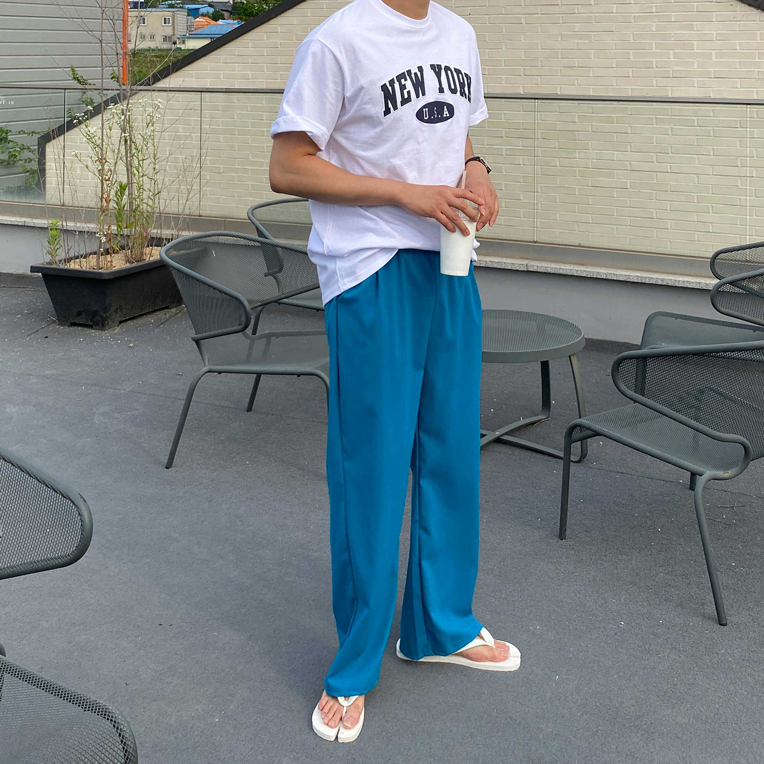 1+1 남자린넨바지 남자와이드팬츠 통큰바지 - 상세 이미지 5