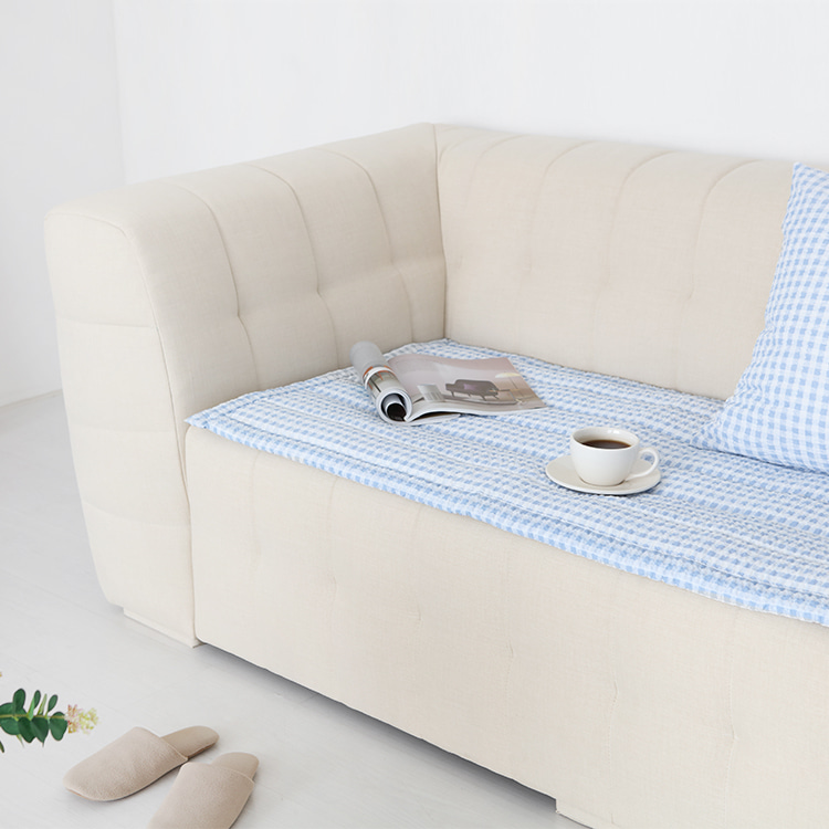 쿠르쿨 시원한 시어서커 여름 냉감 소파패드 쿨매트 3인용