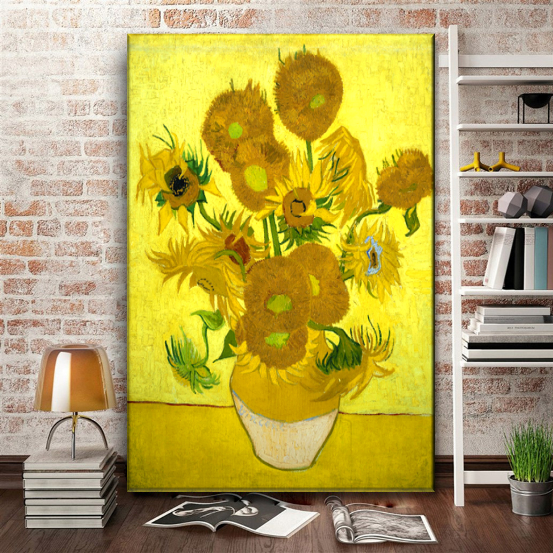 반고흐 해바라기 70x100cm 그림 액자 명화 인테리어 거실벽면 사무실 개업선물 캔버스