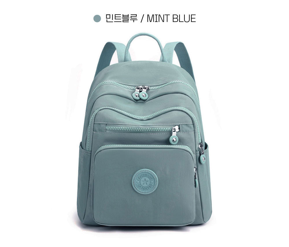 가벼운 나들이 외출 여행 중년 여성 아담한 미들 백팩 여대생 대학생 엄마 작은 백팩 가방 - 상세 이미지 3